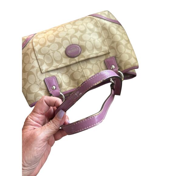 Coach Tan and Pink Crossbody Bag - Picture 9 of 13